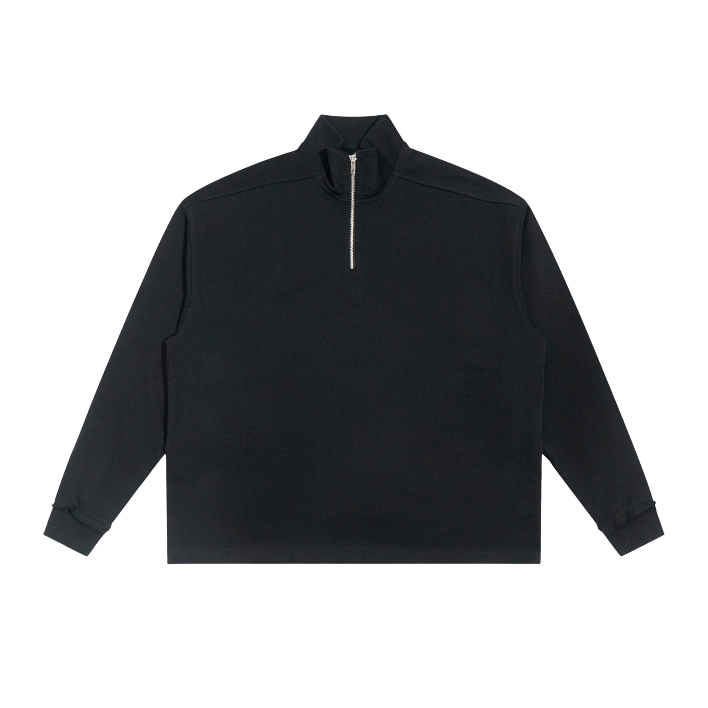 Half-Zip Rolled Edge
