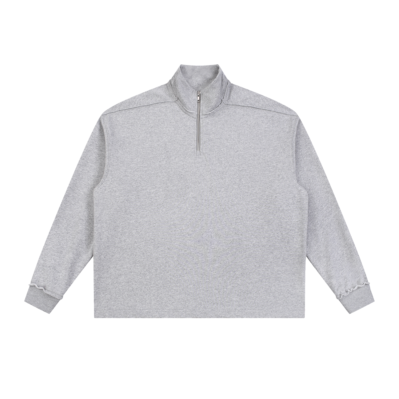 Half-Zip Rolled Edge