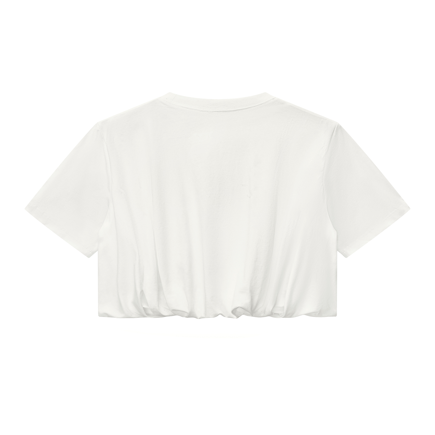 Crop Bubble Hem T-Shirt