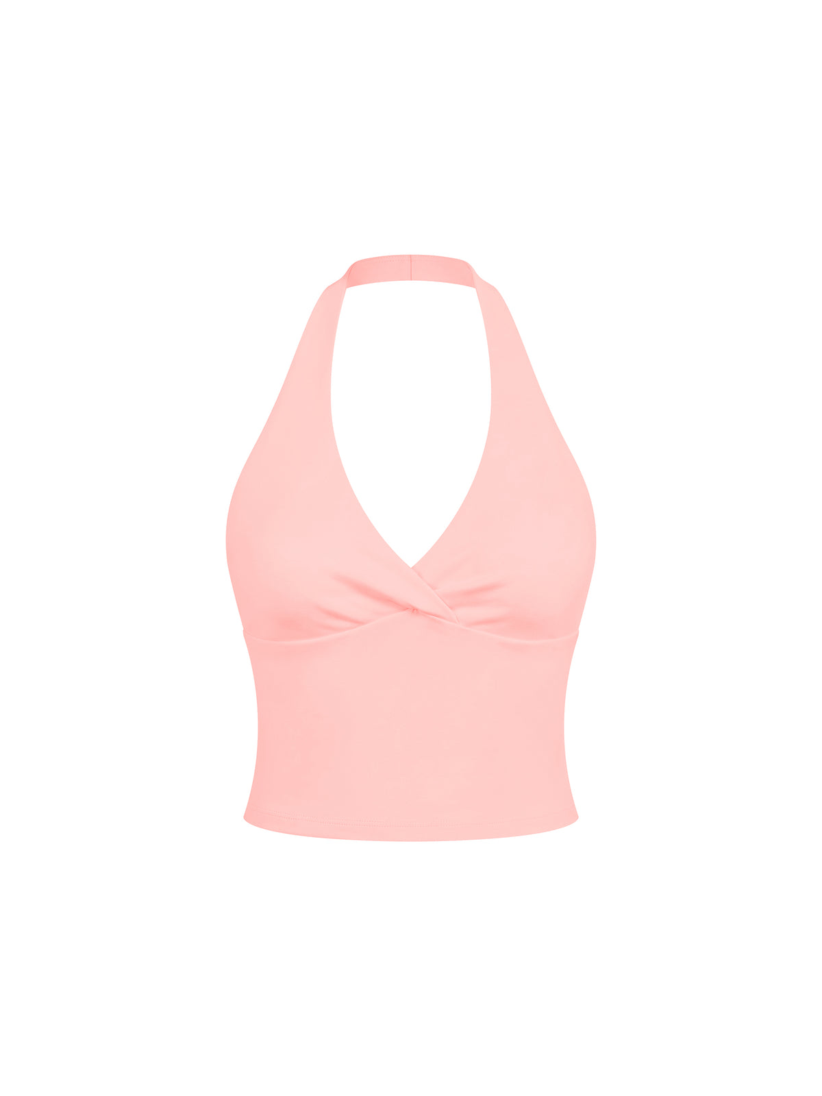 Ruched Halter Yoga Tank Top
