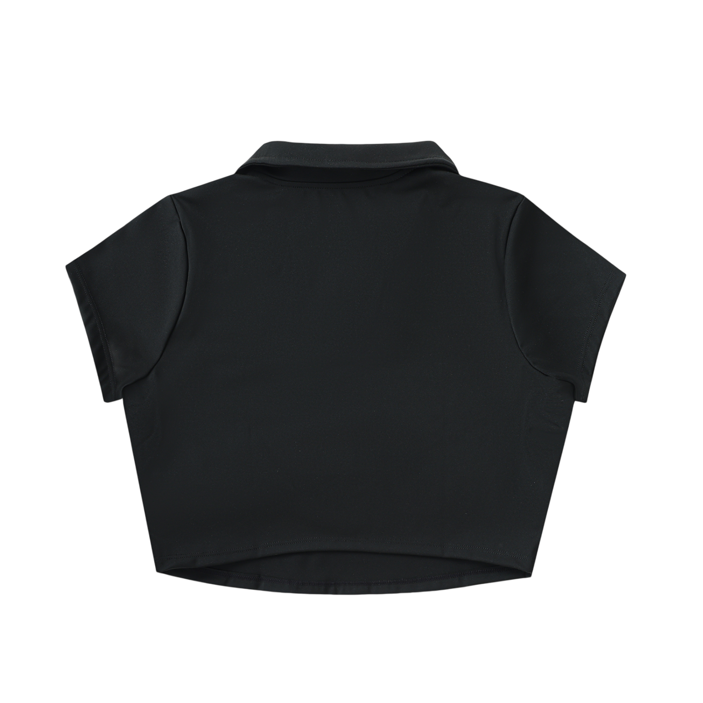 V-Neck Lapel Crop Top
