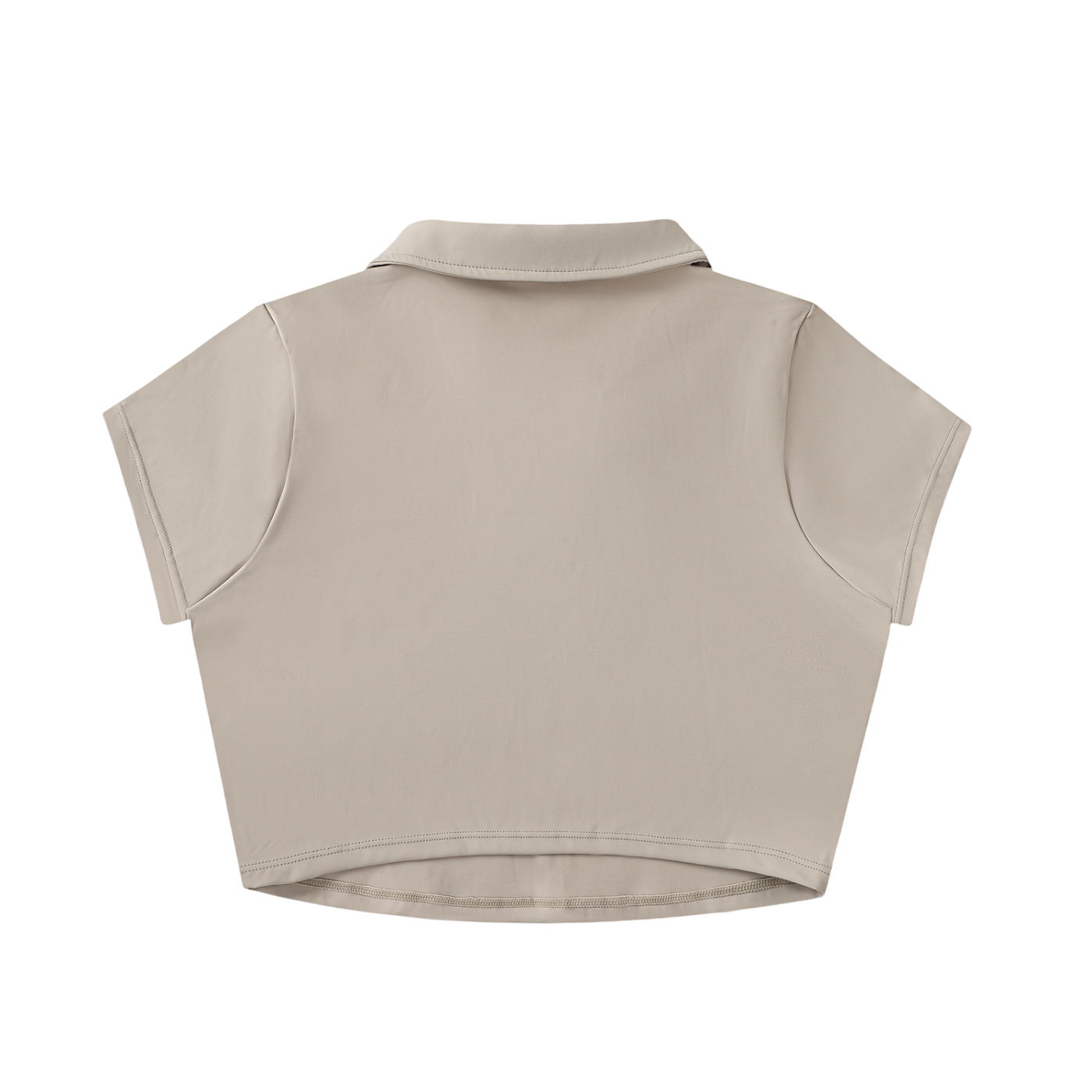 V-Neck Lapel Crop Top