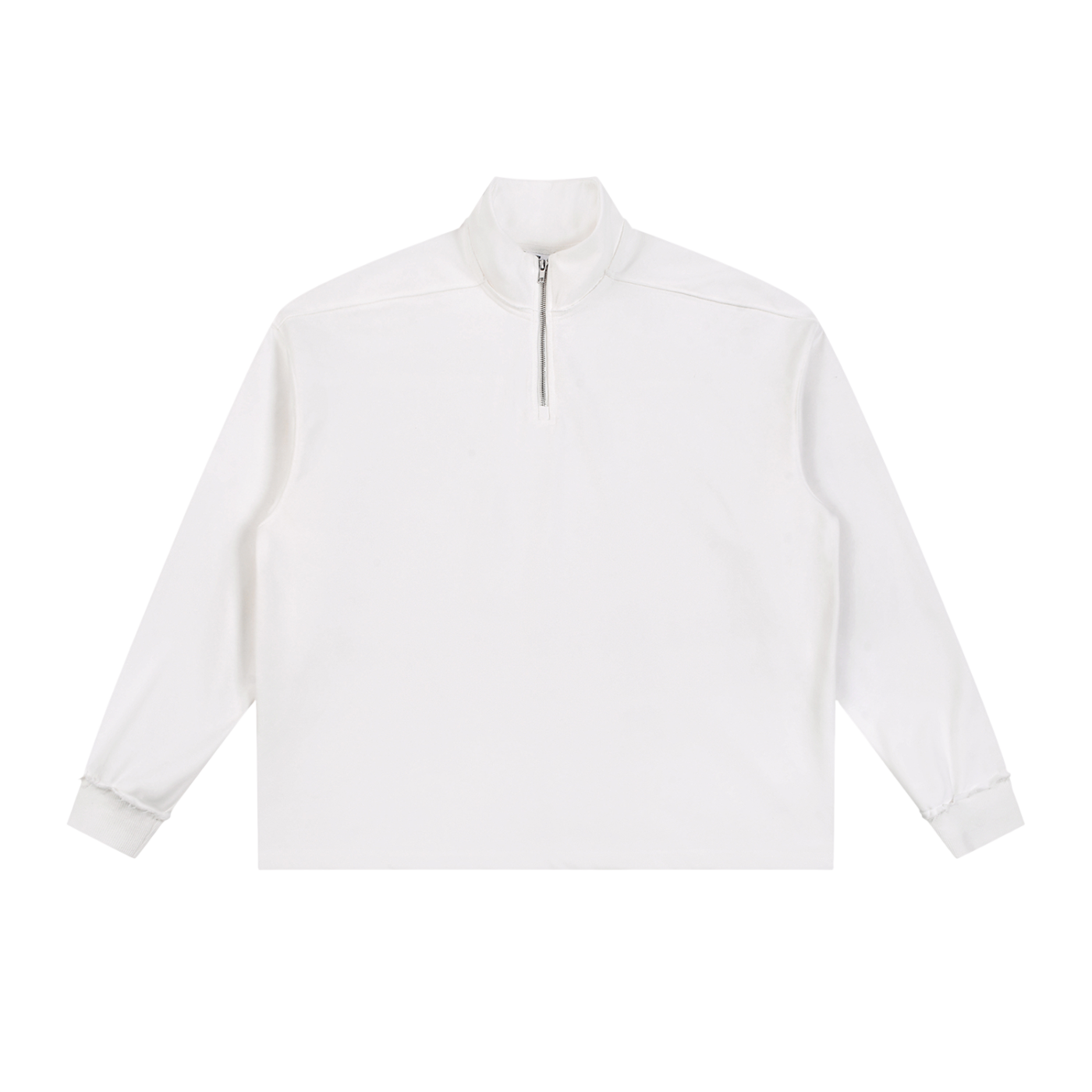 Half-Zip Rolled Edge