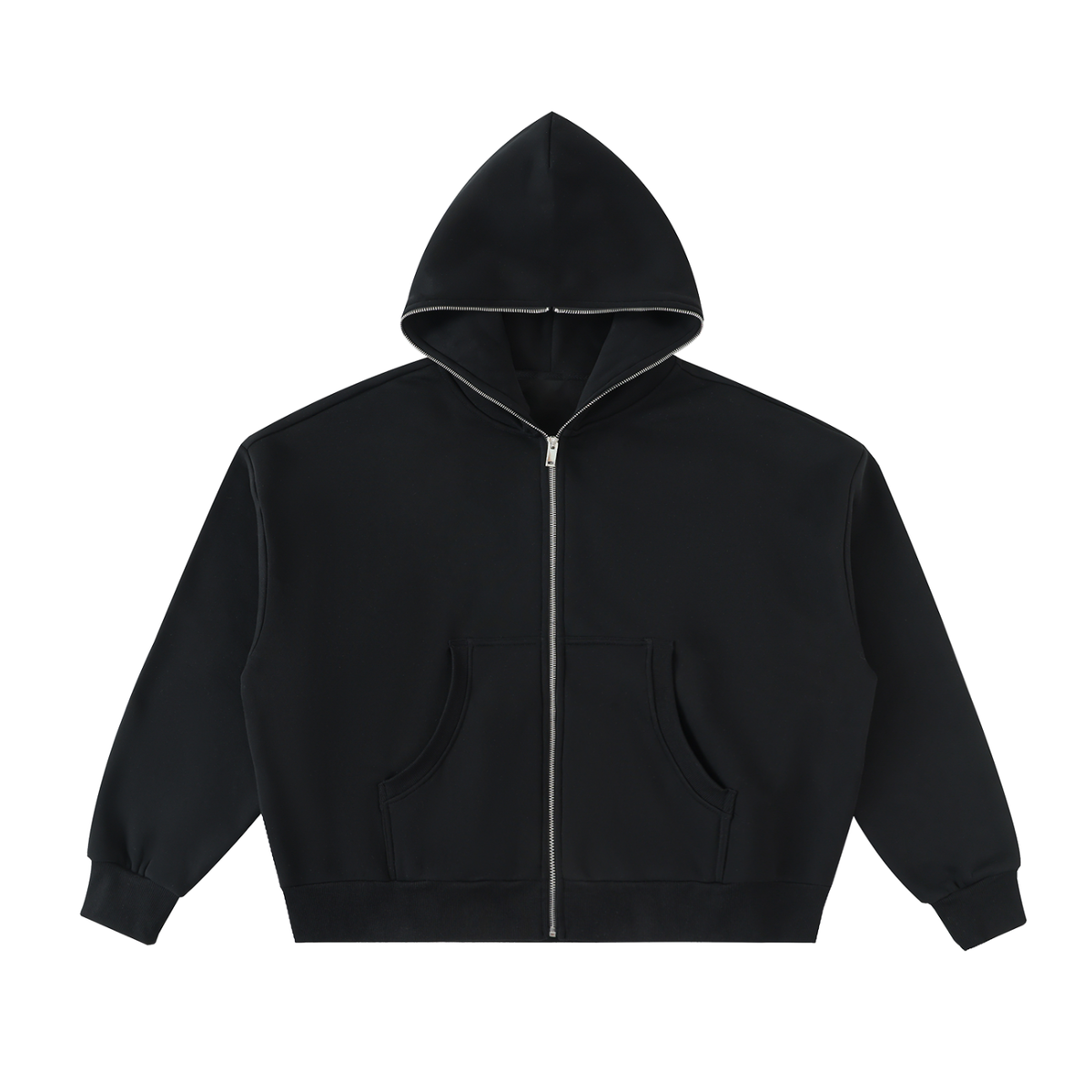Fleeced Full-Zip Boxy
