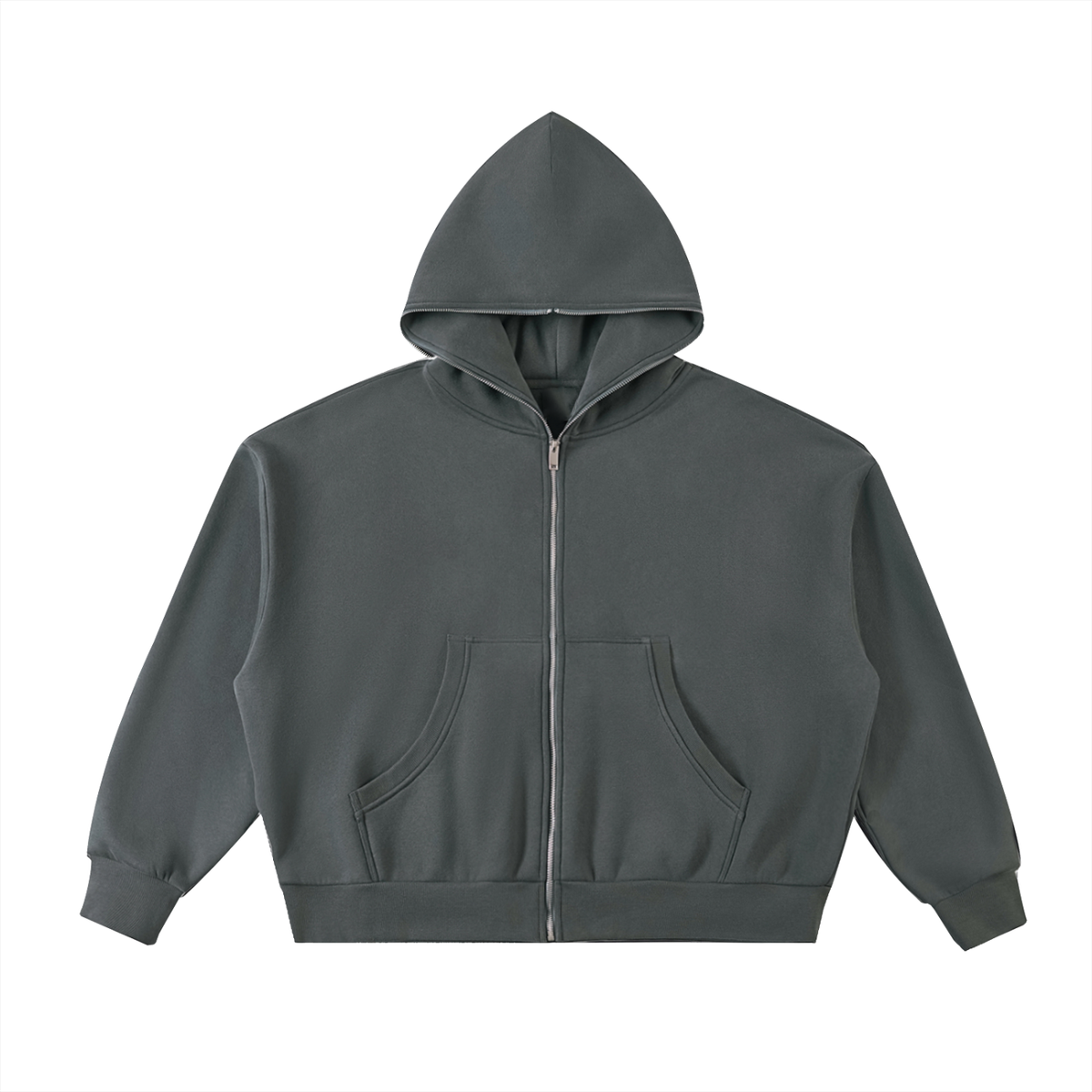 Fleeced Full-Zip Boxy