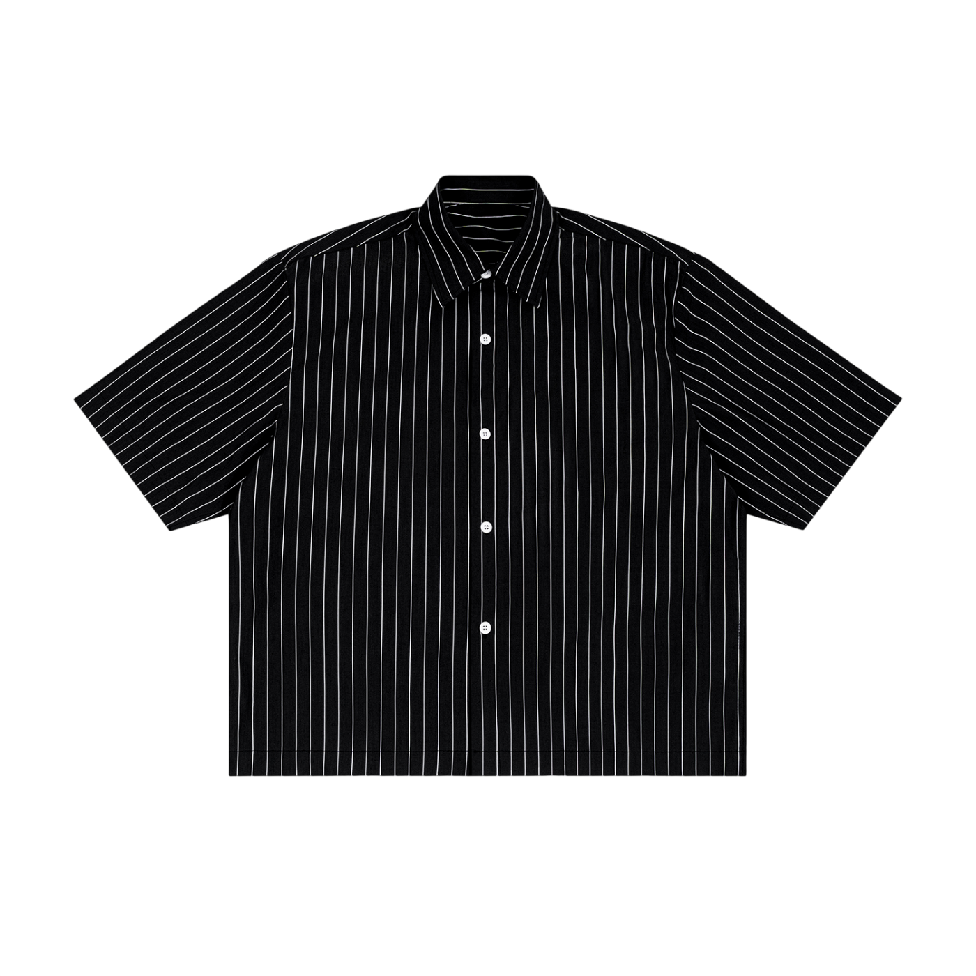 Striped Boxy Button-Up Shirt