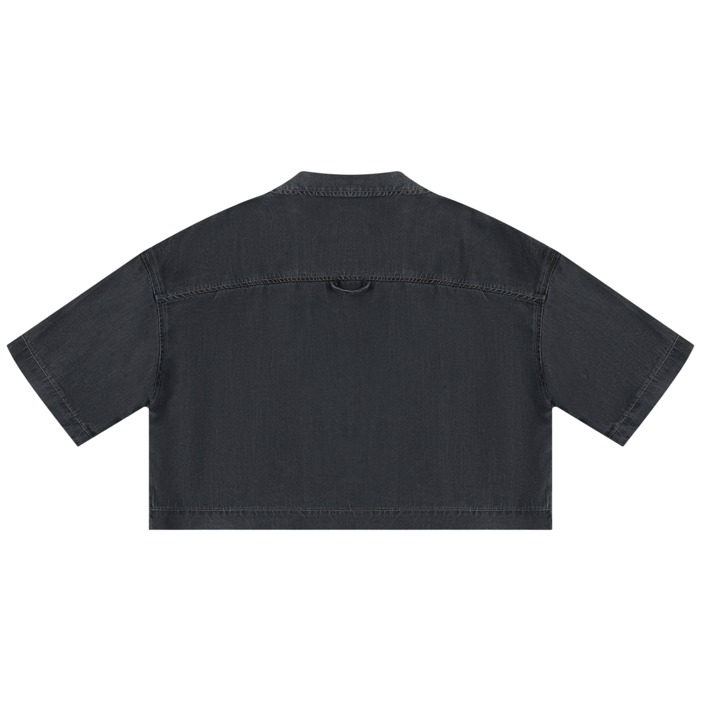 Vintage Wash Boxy Cropped Shirt