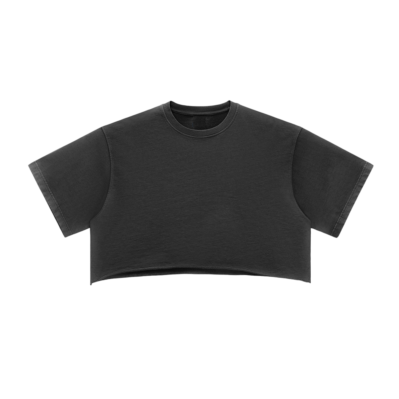 Snow Washed Raw Edge Crop Top