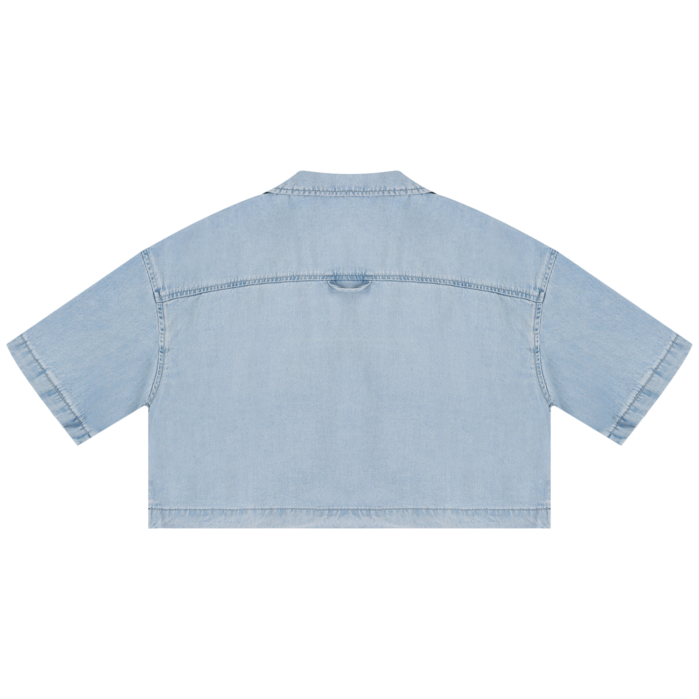 Vintage Wash Boxy Cropped Shirt