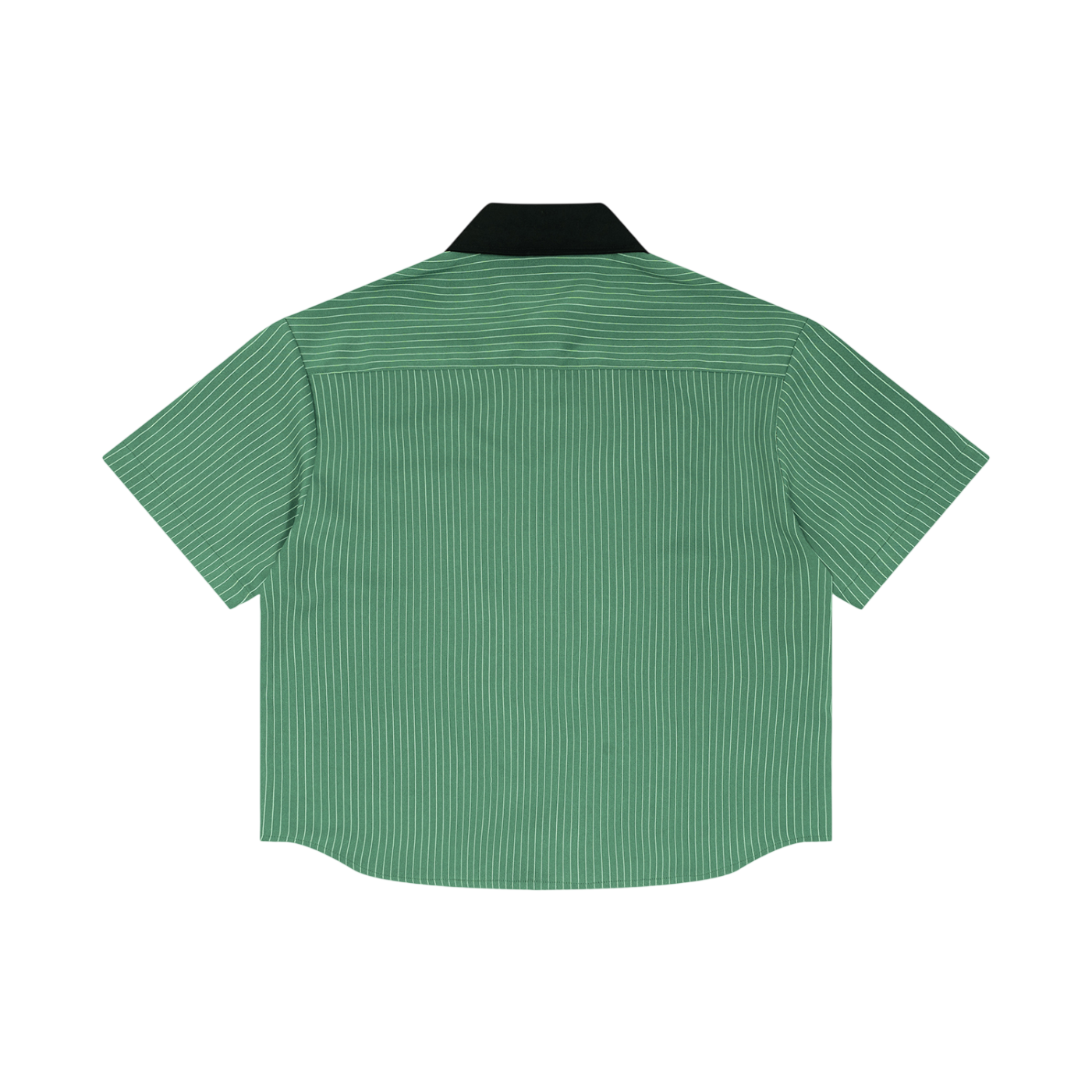 Striped Boxy Contrast Collar Shirt